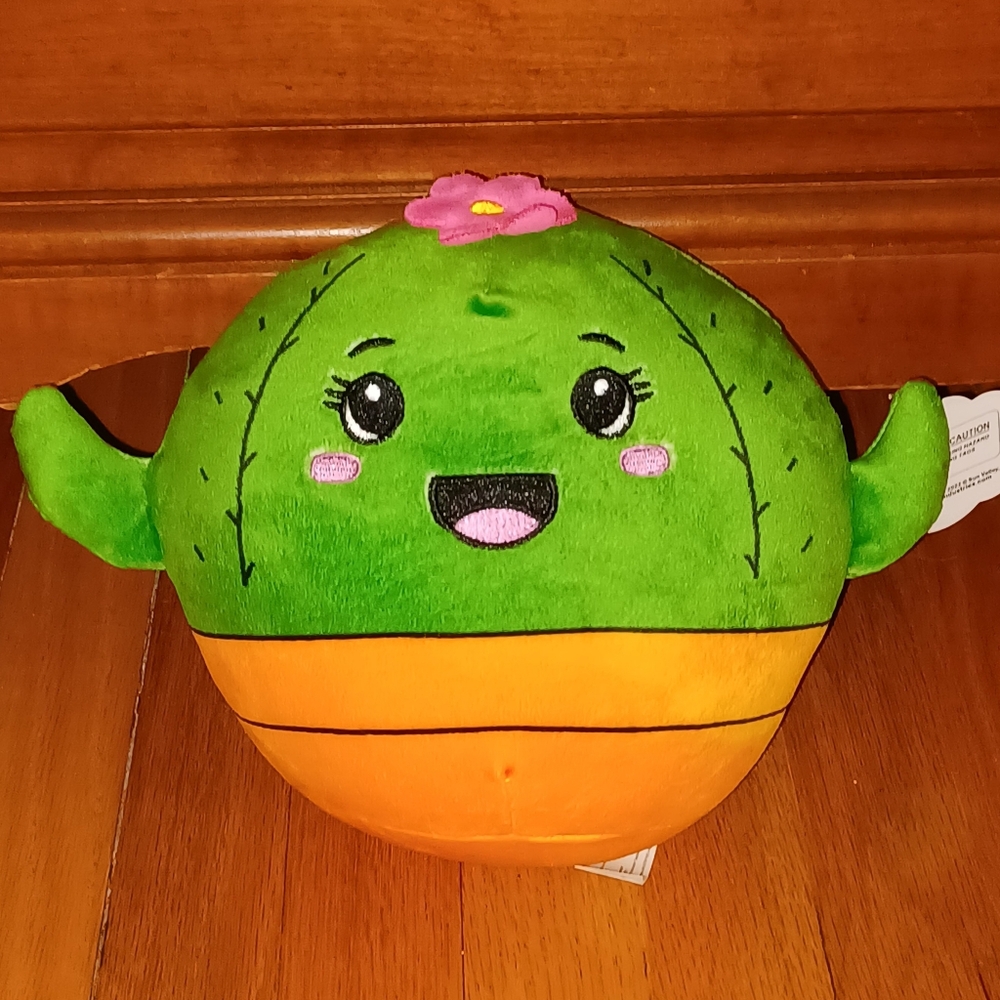 Green and Orange Cactus Plush Toy